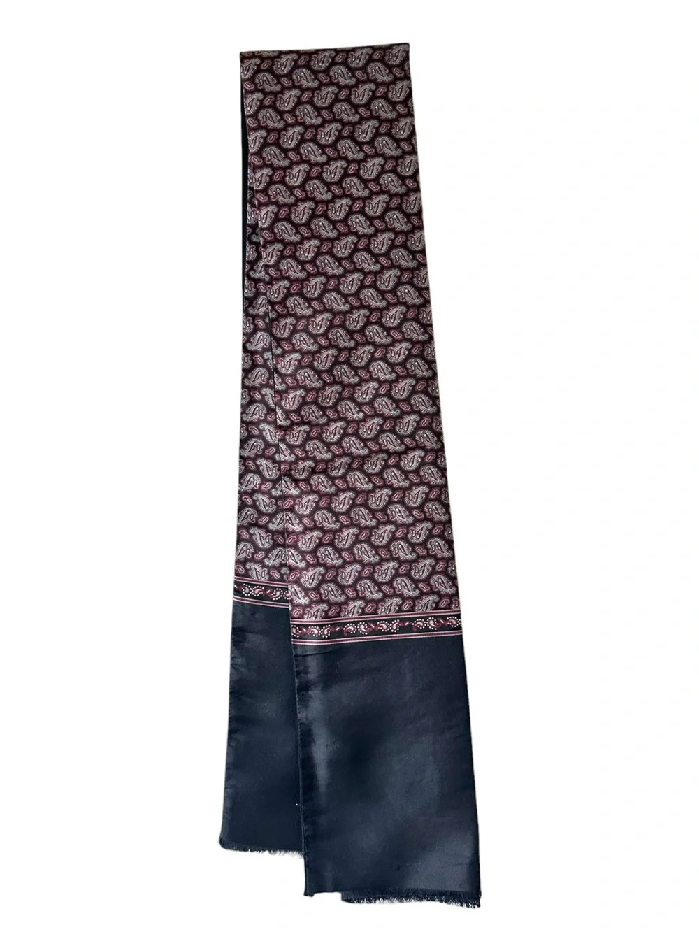 Rare Vintage Christian Dior Monsieur SILK Wool motif print navy dark Scarf 54”